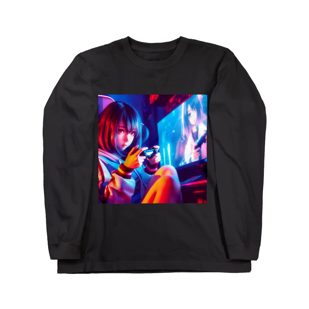 AI Creative Hub（AIクリエイティブハブ）のゲーミング 少女 Long Sleeve T-Shirt