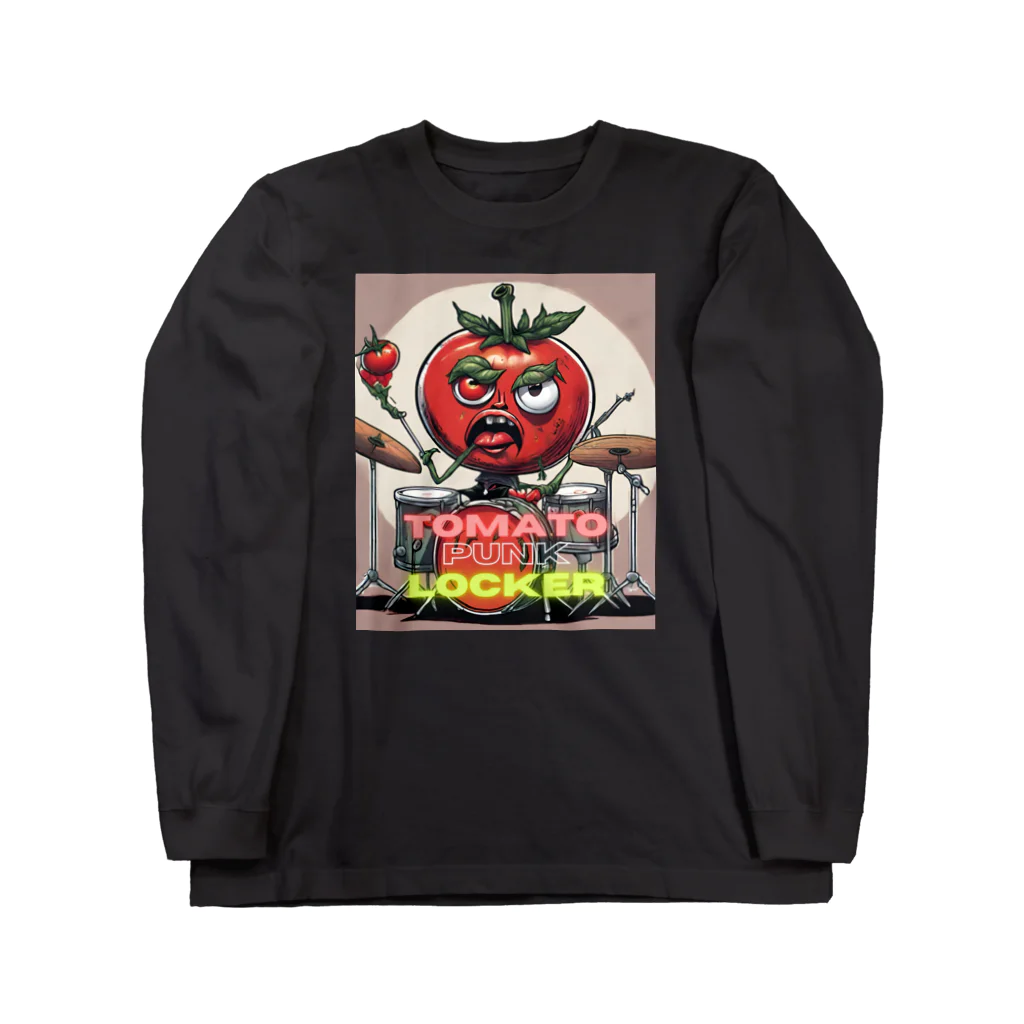 ケマオの店「ZF」の🍅ベジロック「トマトくん」🎸✨ ロングスリーブTシャツ