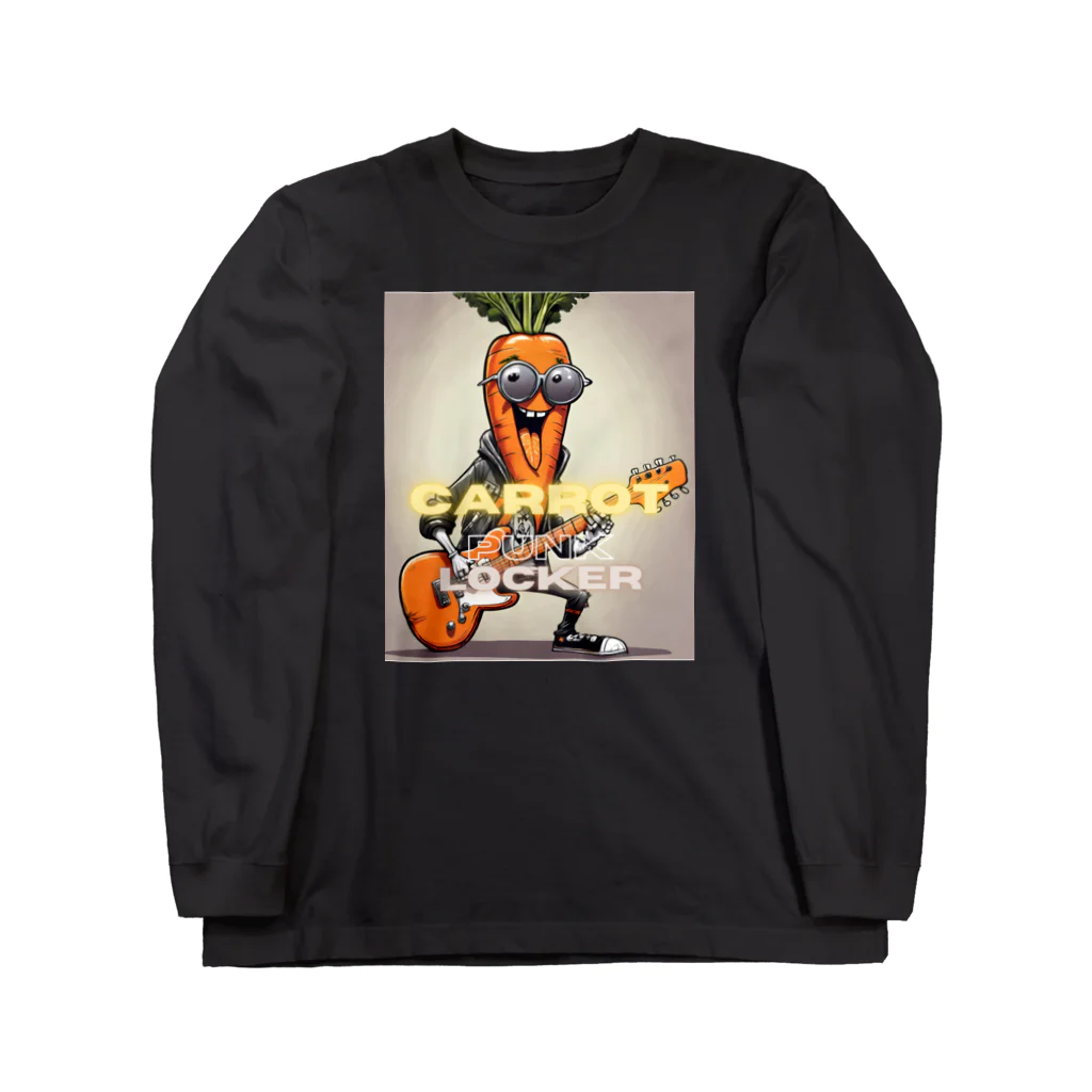 ケマオの店「ZF」の🥕ベジロック「ニンジンくん」🎸 ロングスリーブTシャツ