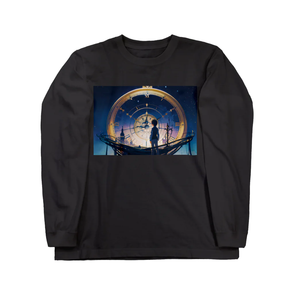 卯月なのかのClock Journey  〜一対の針が紡ぐ絶え間ない調べの旅〜　No.2 「The Remaining Time」 Long Sleeve T-Shirt