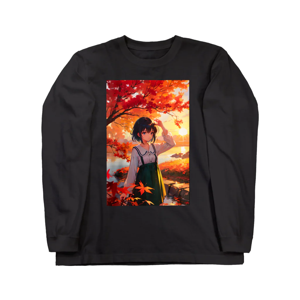 卯月なのかのMaple Journey　〜秋色に彩られた照紅葉の旅〜　No.2　「遭遇の予感」 Long Sleeve T-Shirt