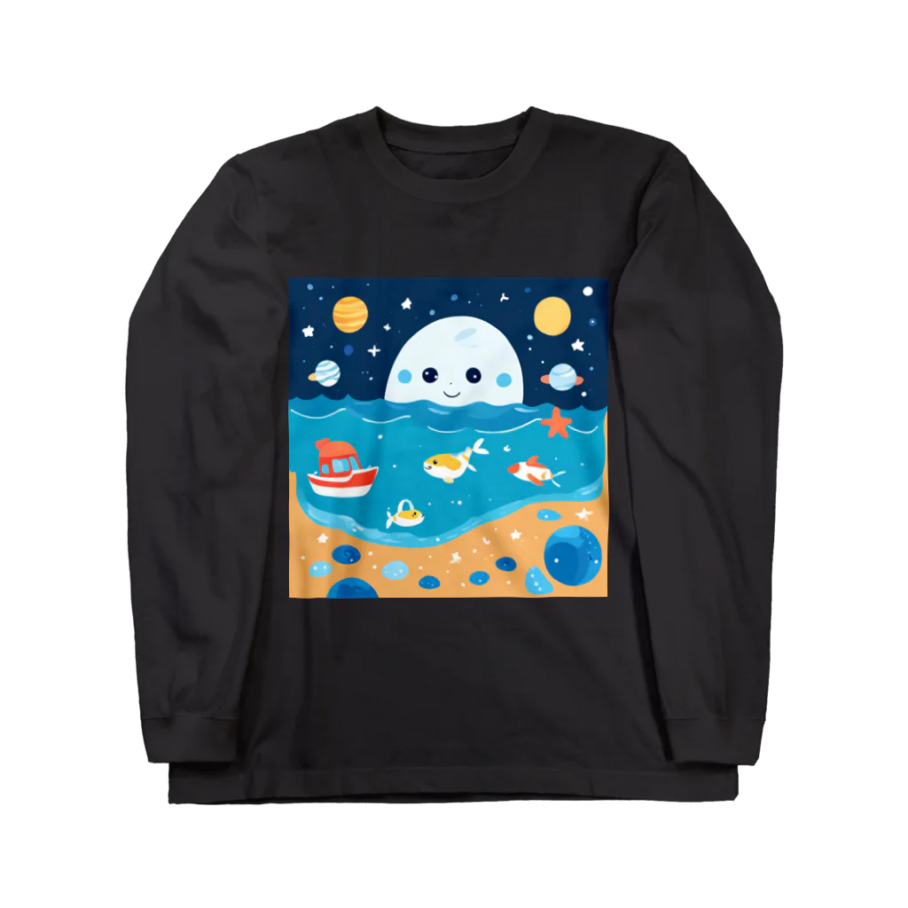 dou-douの宇宙と海の仲間たち ロングスリーブTシャツ