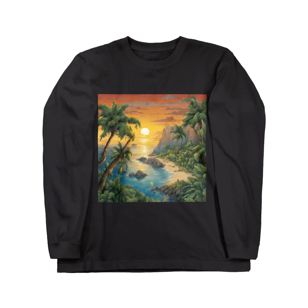 tizujonoboukenの夕日 Long Sleeve T-Shirt