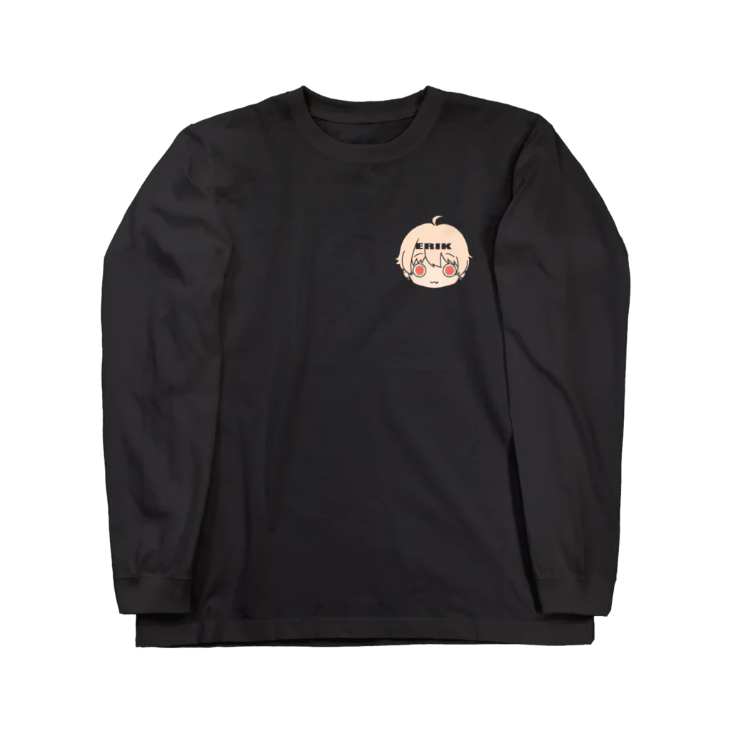 スマイルヴァンパイア公式グッズショップのエリク　ワンポイントロングTシャツ Long Sleeve T-Shirt