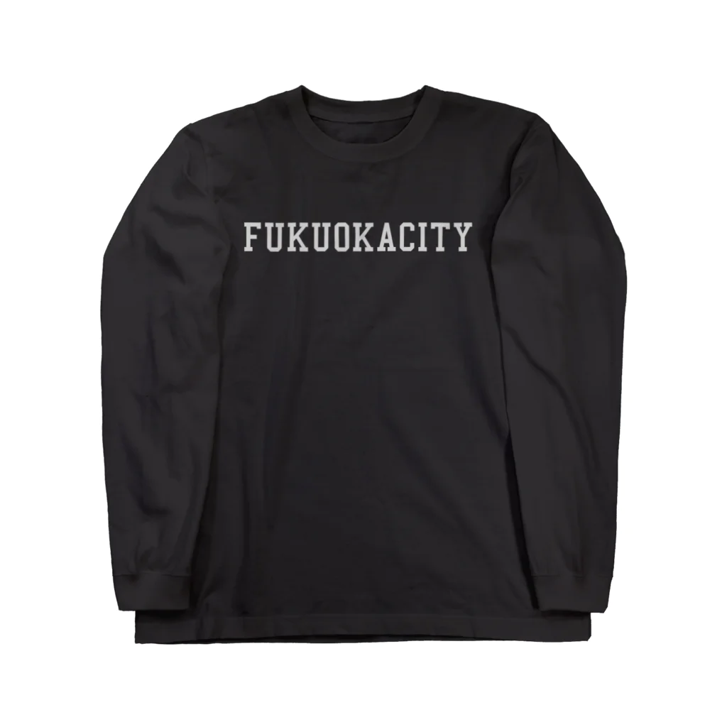 K-USHのFukuokacity white Long Sleeve T-Shirt