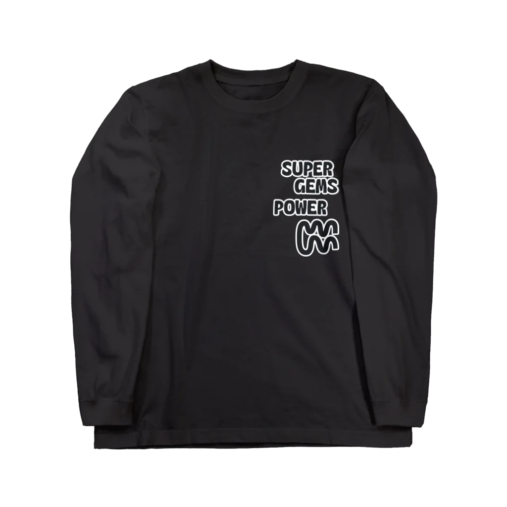 Parallel Imaginary Gift ShopのSUPER GEMS POWER（BLACK） Long Sleeve T-Shirt