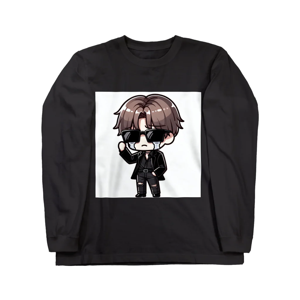 Taki_Workの泣き男くん ロングスリーブTシャツ