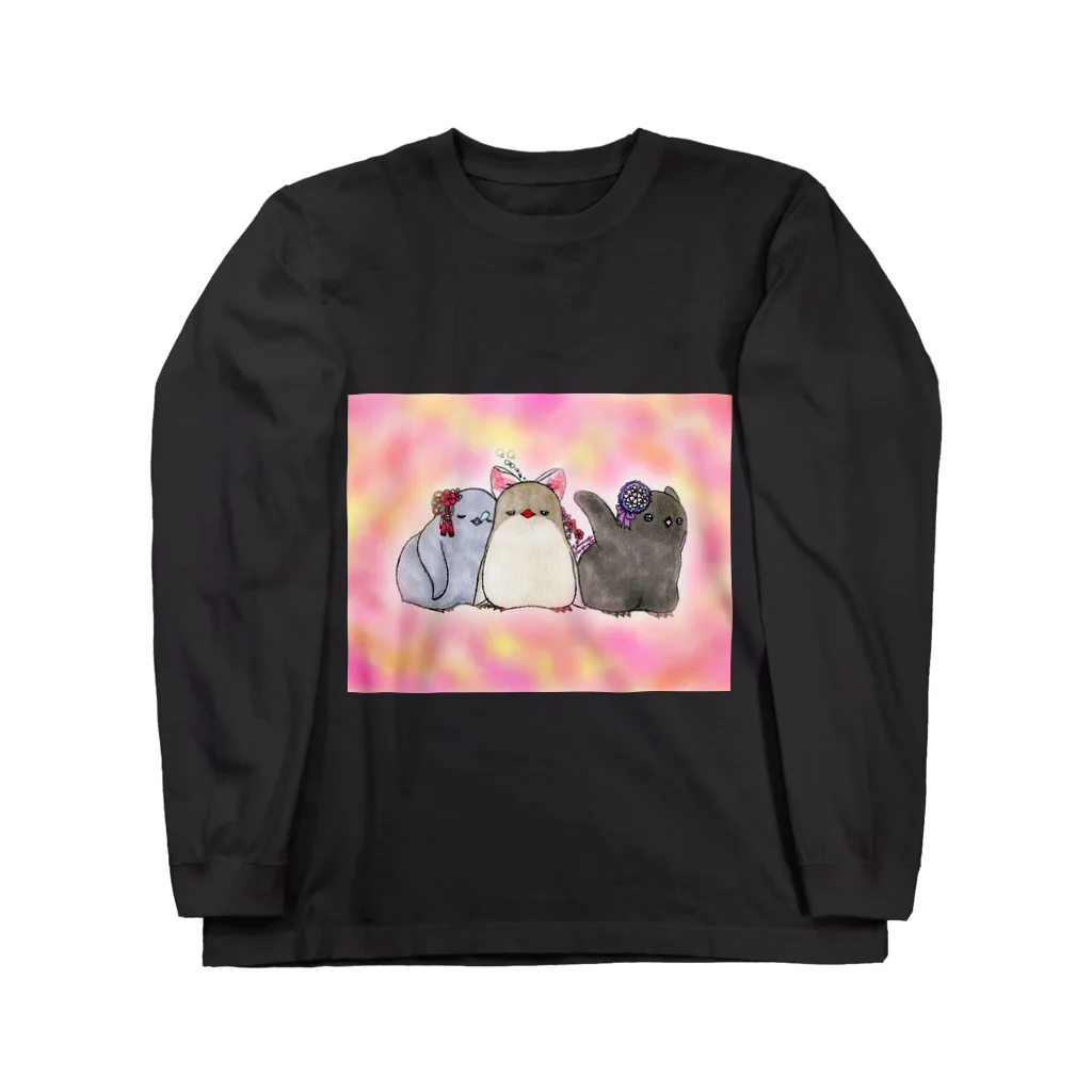 ヤママユ(ヤママユ・ペンギイナ)のたのしいヒナまつり Long Sleeve T-Shirt