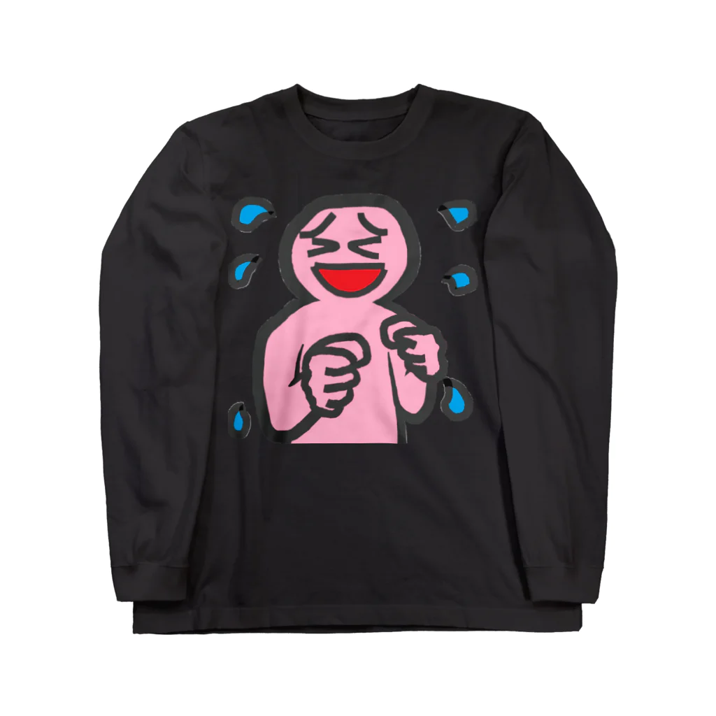 むてきんぐオリジナルグッズ販売所のピンクはげロングスリーブTシャツ（あざぁーす） Long Sleeve T-Shirt