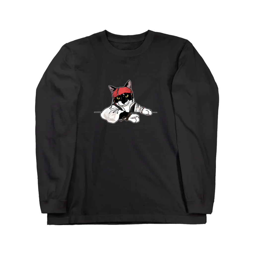 まりわのお店HOSHIYAの脳内✰オモイツキ✰の海賊風猫 Long Sleeve T-Shirt