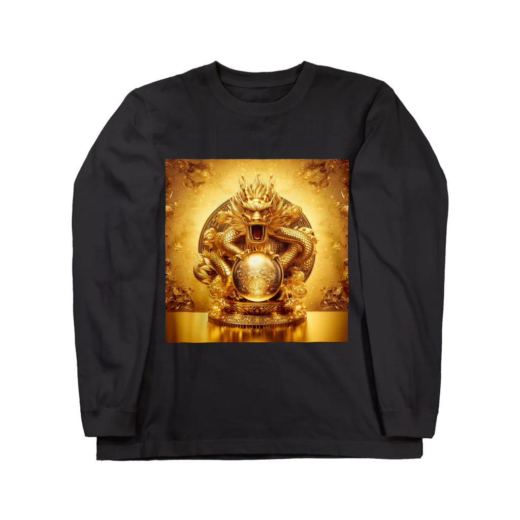 【金龍】Kinryuの【金運爆上げ】金龍守護神グッズ_001 Long Sleeve T-Shirt