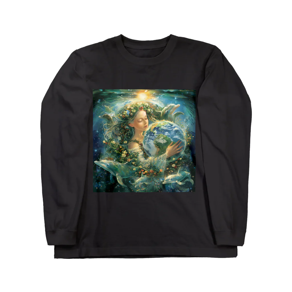 chinita_kakarのマザーアース Long Sleeve T-Shirt