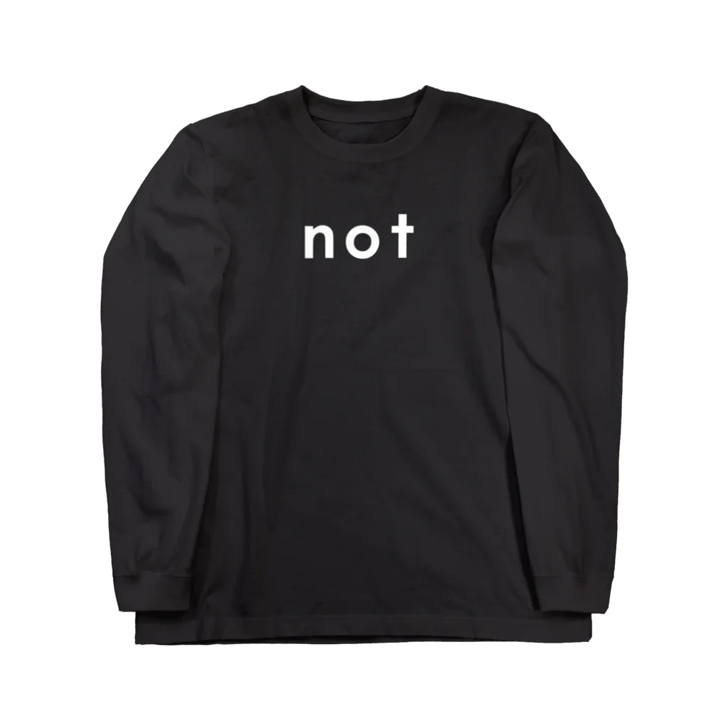 notのnot_logo wh ロングスリーブTシャツ
