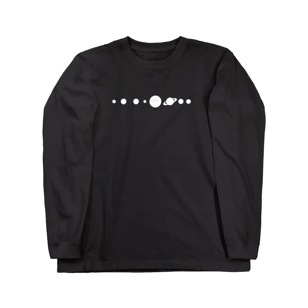 uchu no ko☆の惑星だけ。 ロンT（ブラック系） Long Sleeve T-Shirt