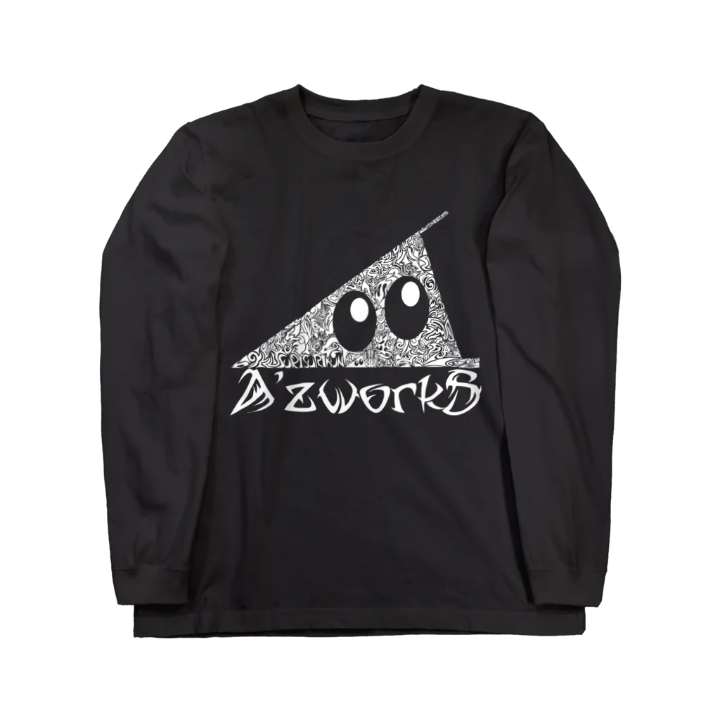 Ａ’ｚｗｏｒｋＳのウチのスリスリくん(白・透過ver.) ロングスリーブTシャツ