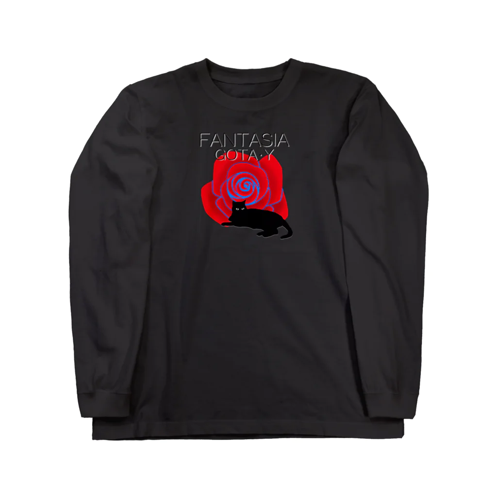 ゴータ・ワイのFANTASIA～黒猫と薔薇 Long Sleeve T-Shirt
