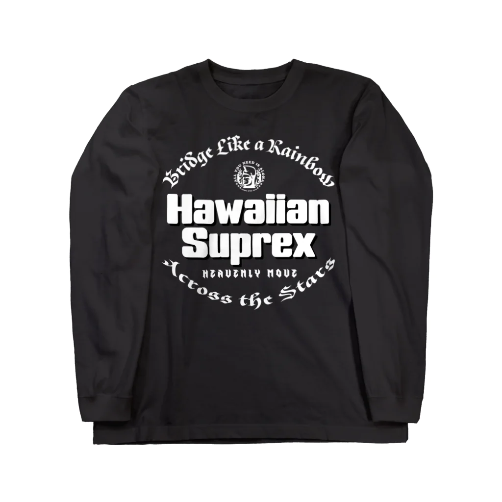 ハワイスタイルクラブのHawaiian Suprex WHT logo ロングスリーブTシャツ