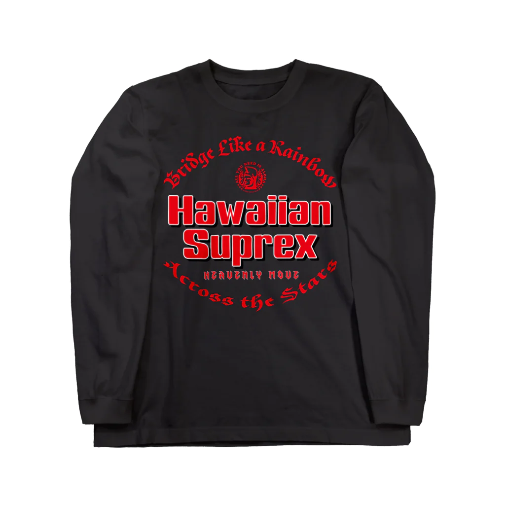 ハワイスタイルクラブのHawaiian Suprex RED logo ロングスリーブTシャツ