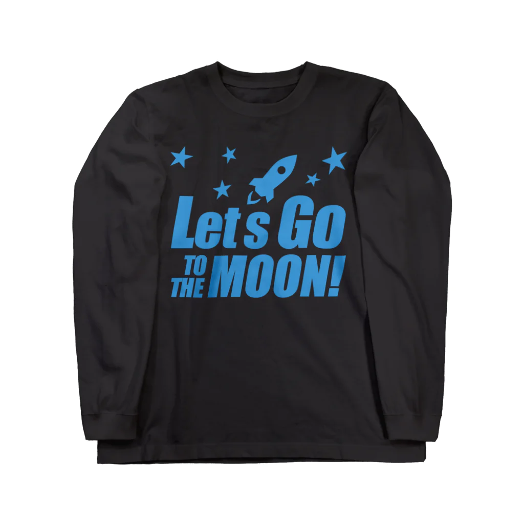 【仮想通貨】ADKグッズ専門店 のLet's go to the Moon! ロングスリーブTシャツ