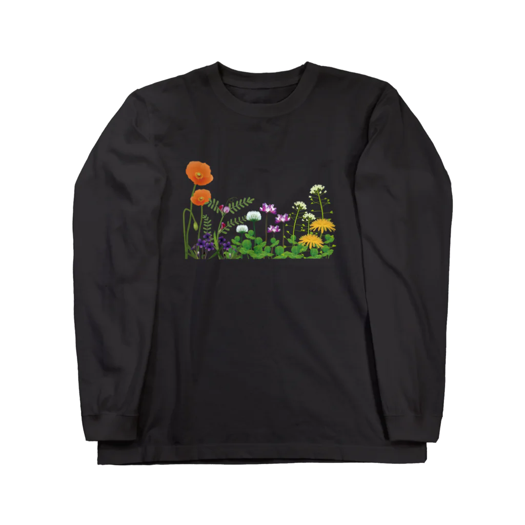 Drecome_Designの 野の花 ロングスリーブTシャツ