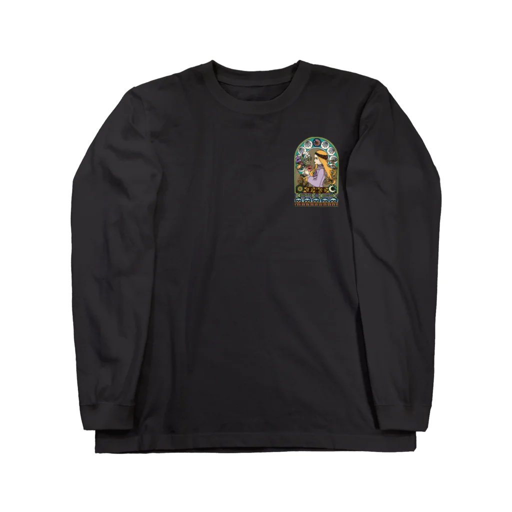 MAIKAのアールヌーボー風イラスト Long Sleeve T-Shirt