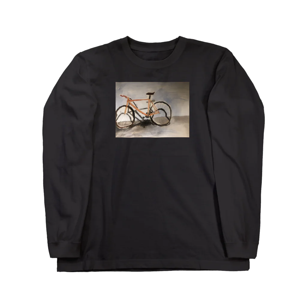 hayatexの盗まれた自転車の遺影です ロングスリーブTシャツ