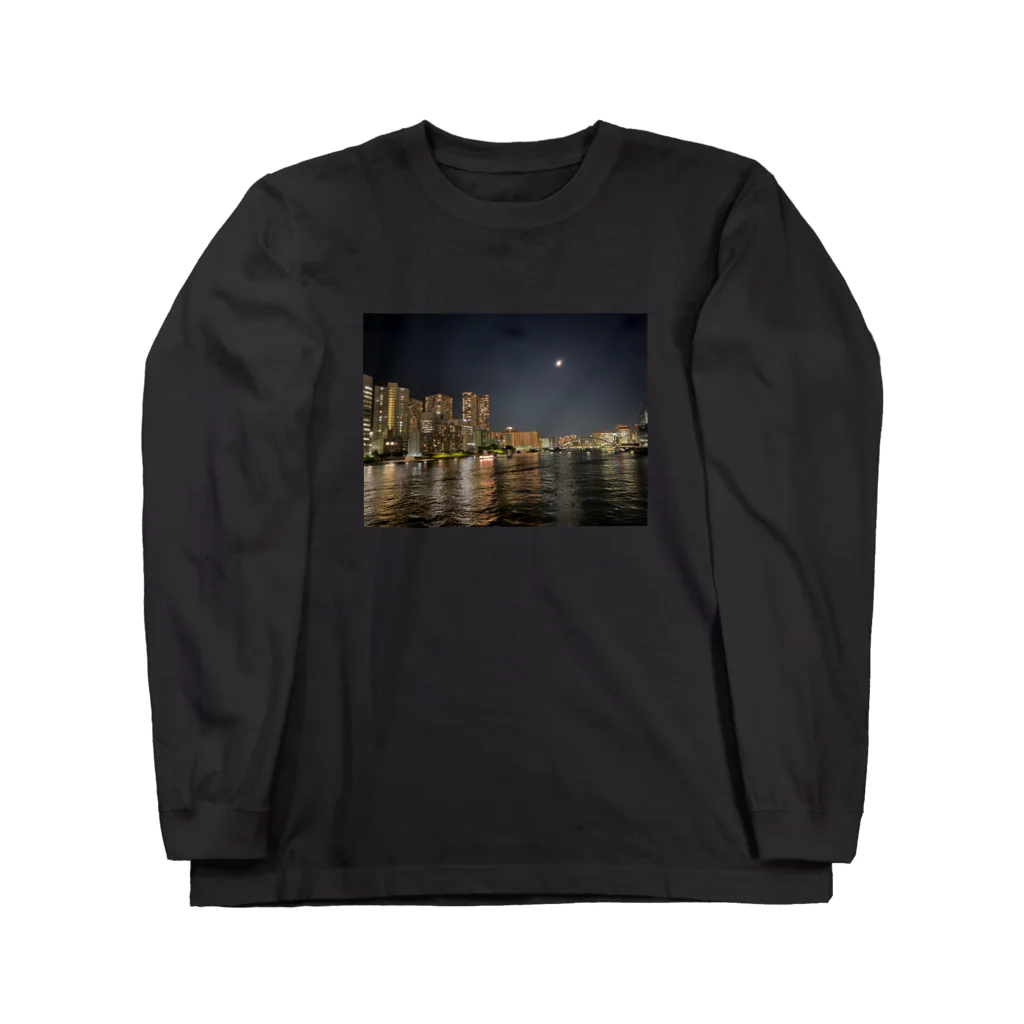 radioyaのTOKYO MOON（東京夜景） ロングスリーブTシャツ