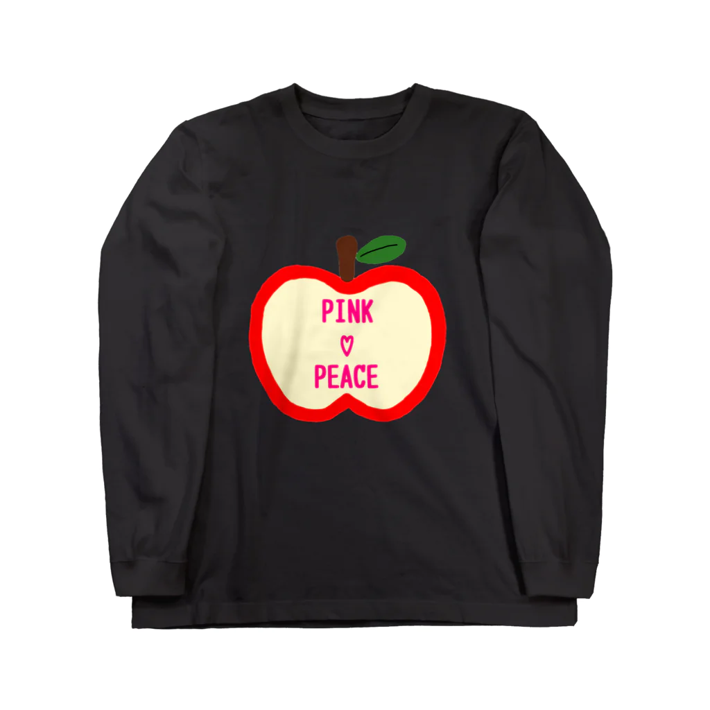 PINK♡PEACEの半分りんご🍎 ロングスリーブTシャツ