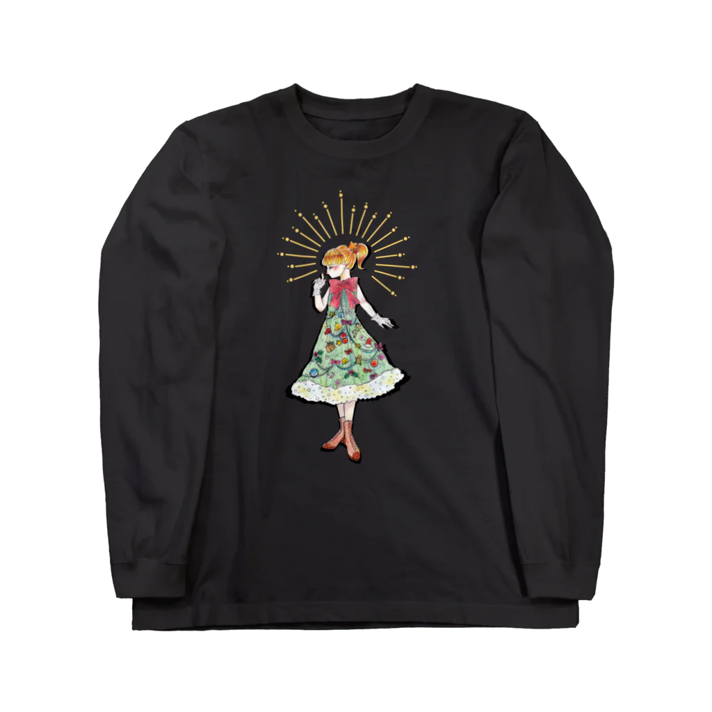 Drecome_DesignのXmas girl ロングスリーブTシャツ