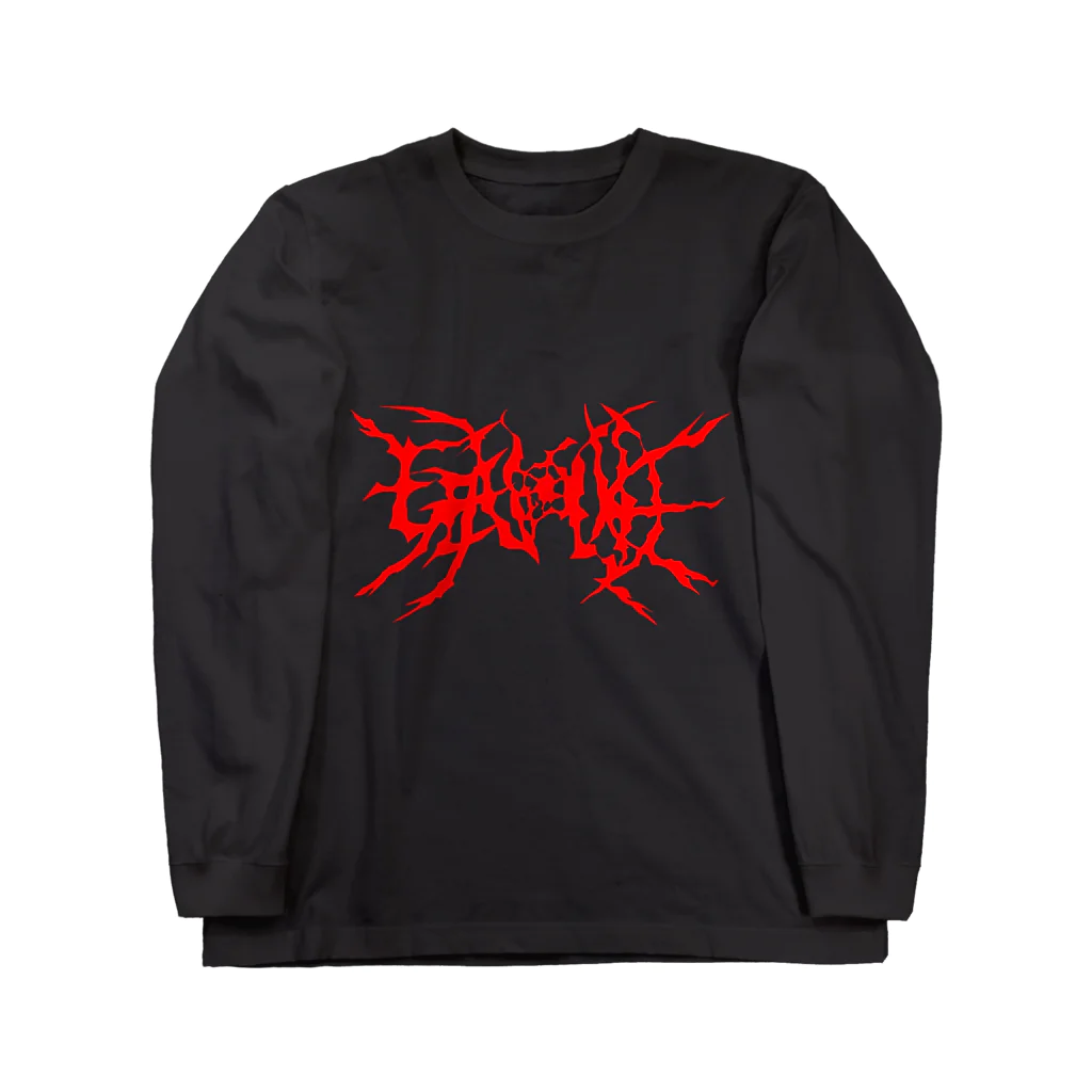 HachijuhachiのGENOCIDE メタルロゴ　レッド Long Sleeve T-Shirt