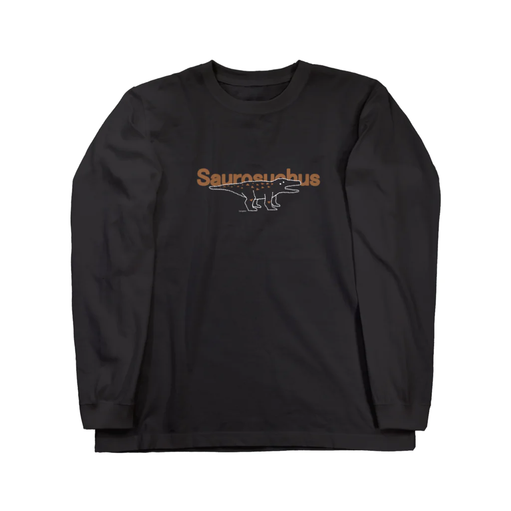 ホリゴメのサウロスクス黒 ロングスリーブTシャツ