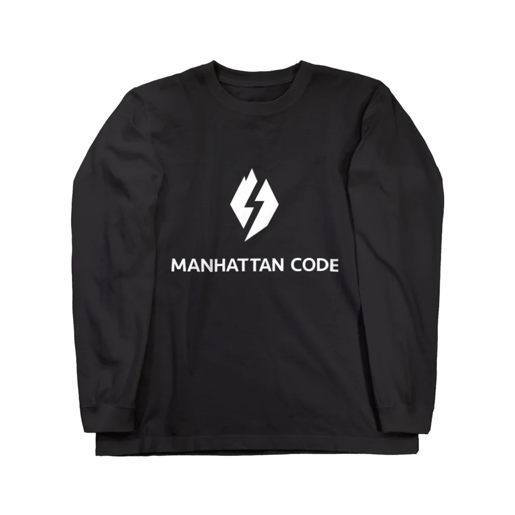 Manhattan Code inc.のMHT_LOGO - WHITE ロングスリーブTシャツ