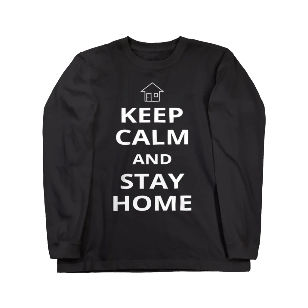 borderLinerのKeep Calm and Stay Home ロングスリーブTシャツ