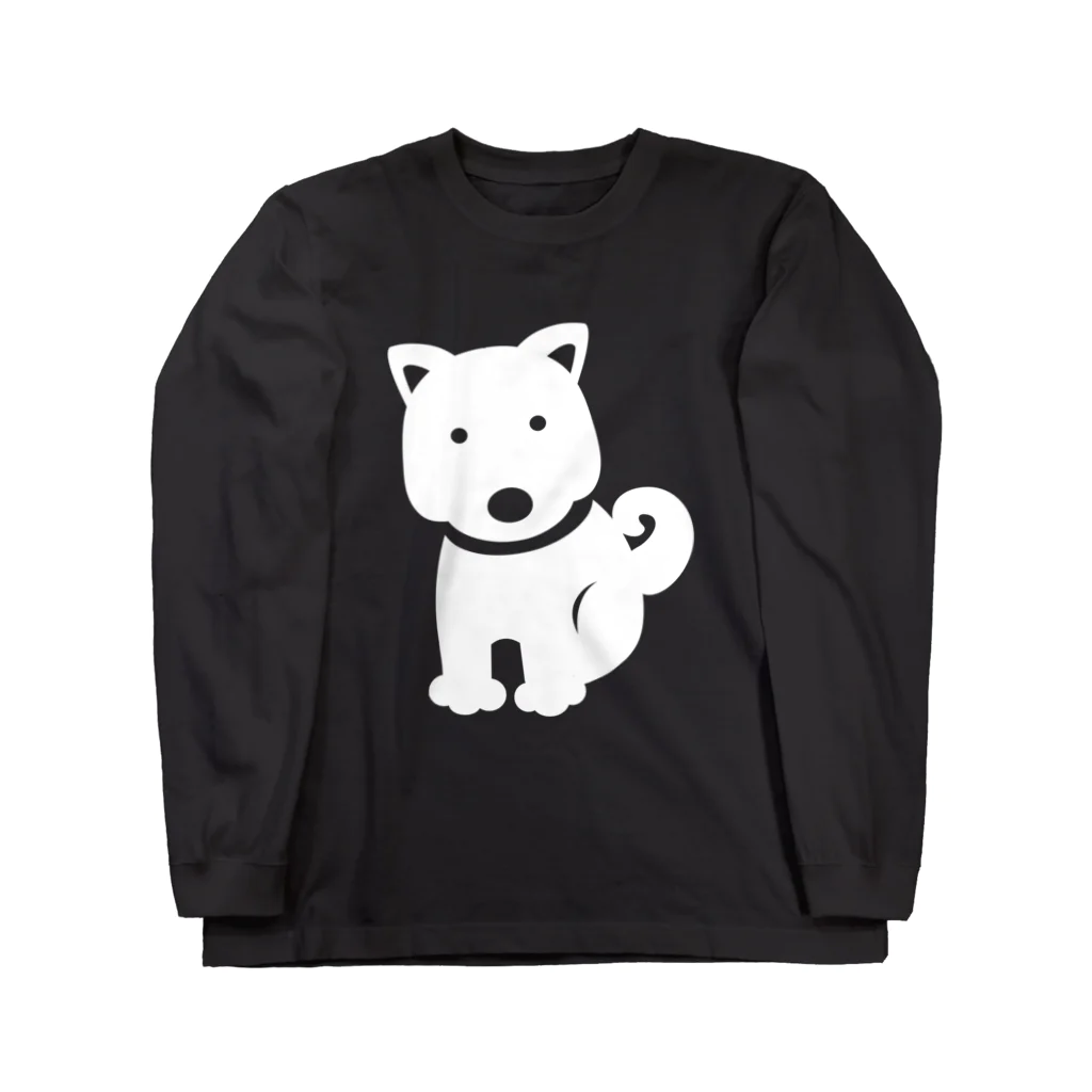 キッズポケットのシンプルわんわん（犬）ロンＴ ロングスリーブTシャツ