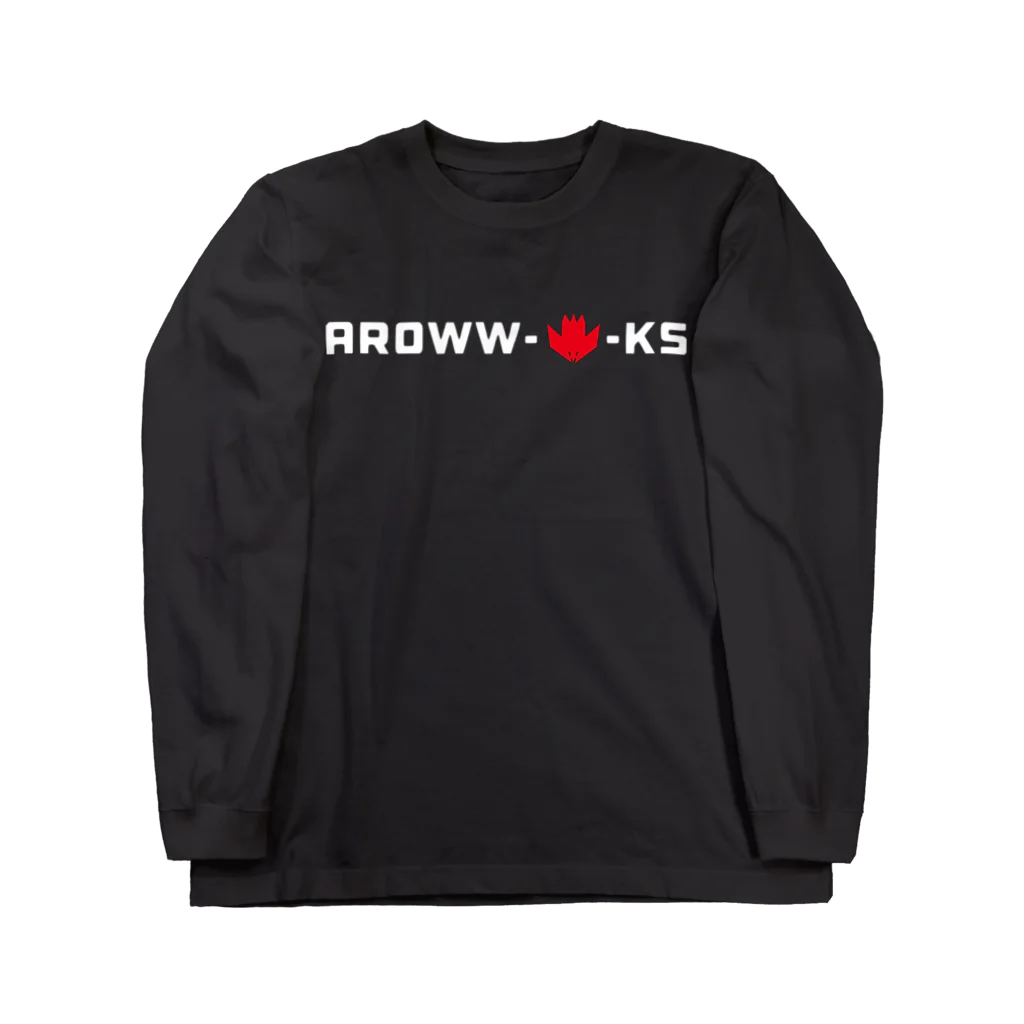 Kikiの気まぐれのAroww-p-ks 横ロゴver. (カラー用) ロングスリーブTシャツ