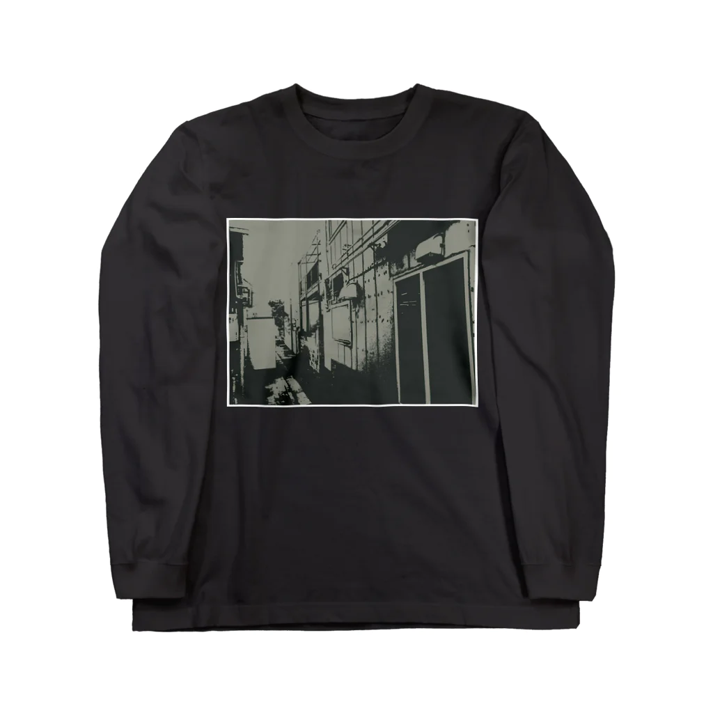 古春一生(Koharu Issey)の寄り道への誘い【黒】(白縁) Long Sleeve T-Shirt