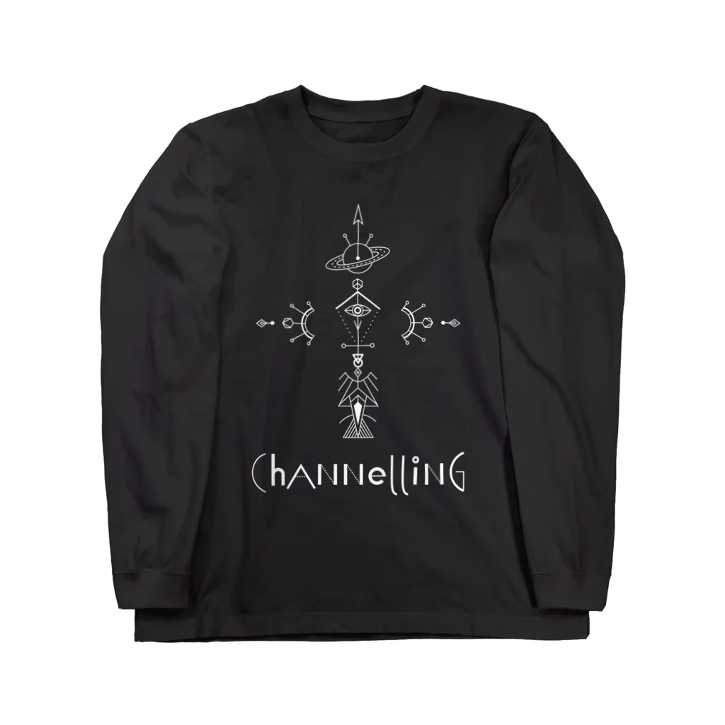 SANKAKU DESIGN STOREの宇宙からの交信。CHANNELING.A 白 ロングスリーブTシャツ