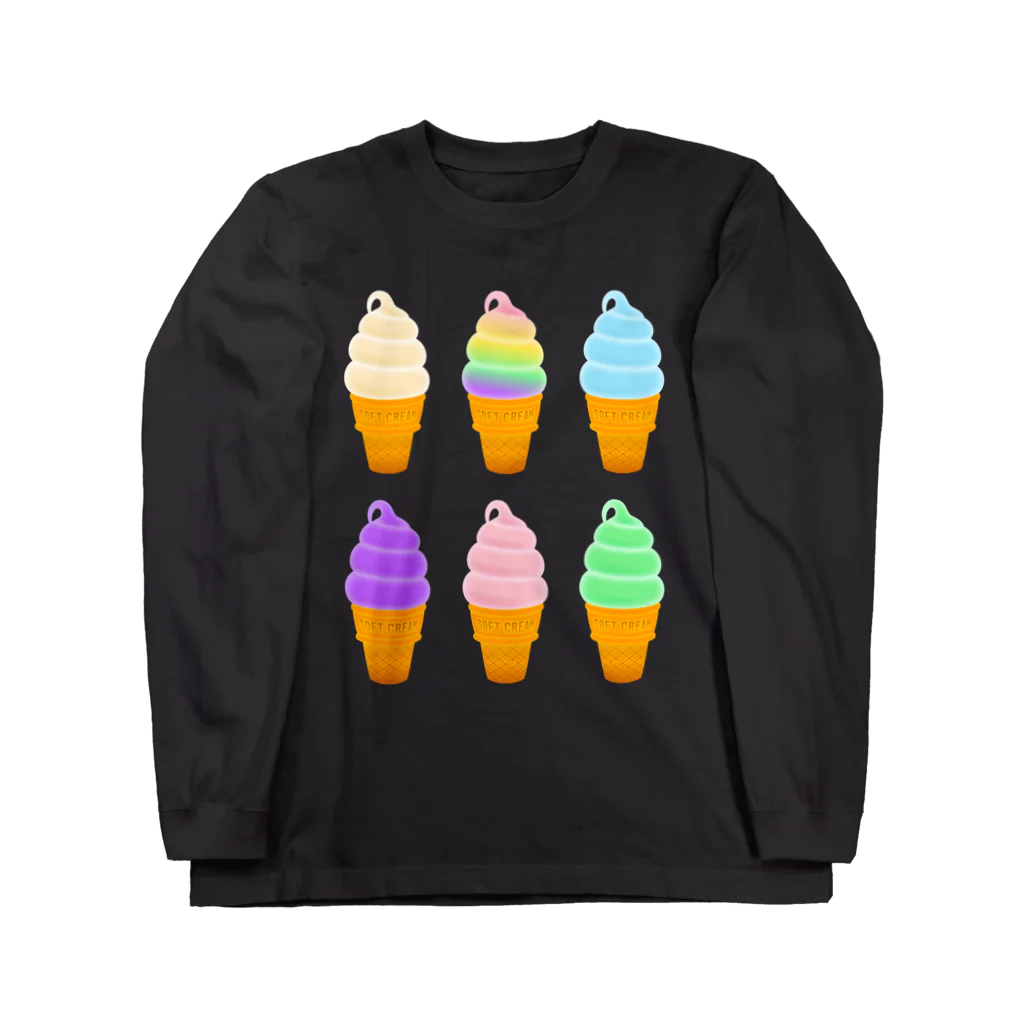 ☀️ひなたぼっくすの🍦光るソフトクリーム×6 ロングスリーブTシャツ