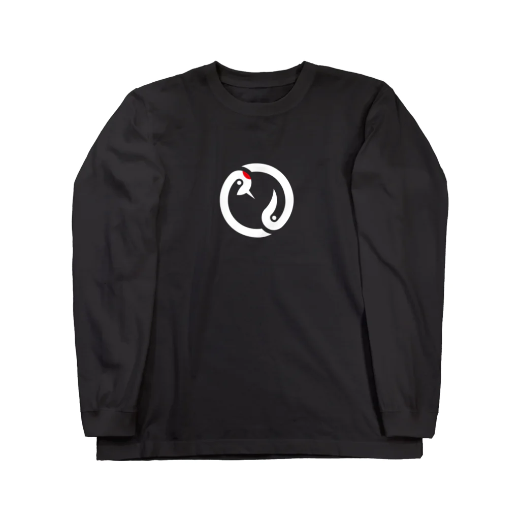 ツルカメ公式グッズショップのツルカメ黒 Long Sleeve T-Shirt