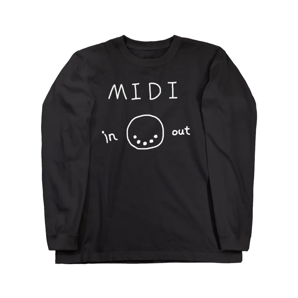 ym303bass オフィシャルショップのMIDI in out ロングスリーブTシャツ