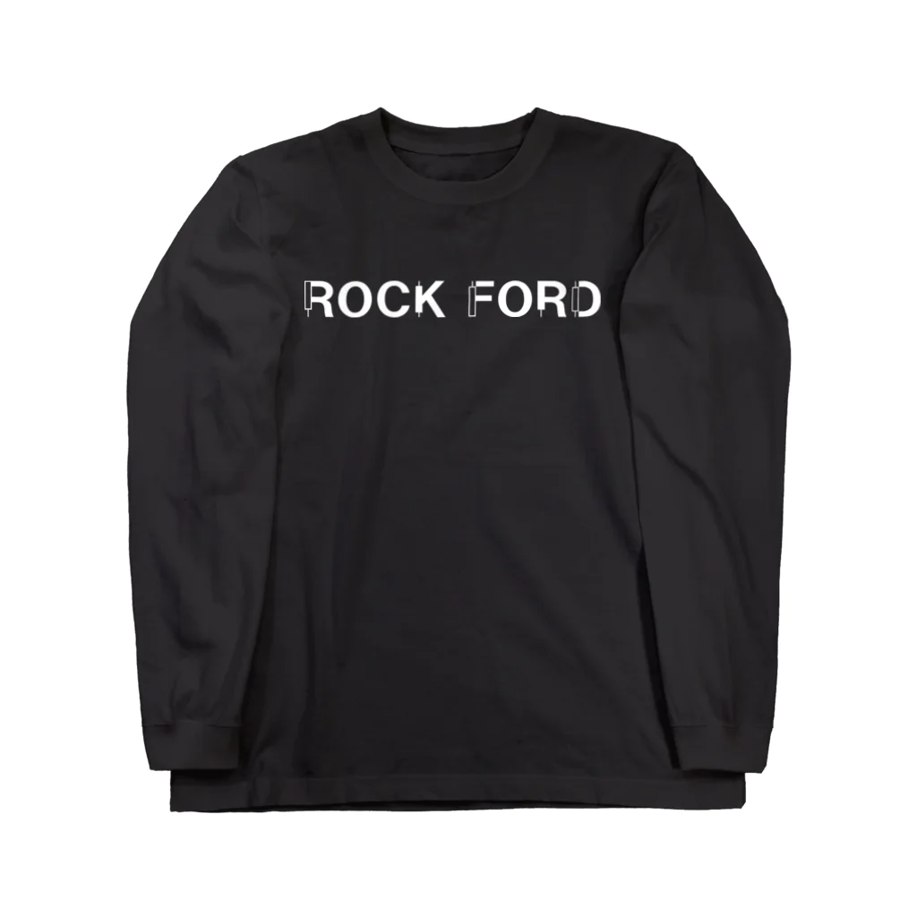 RockFordTradeのRFがろうそく足の白 ロングスリーブTシャツ