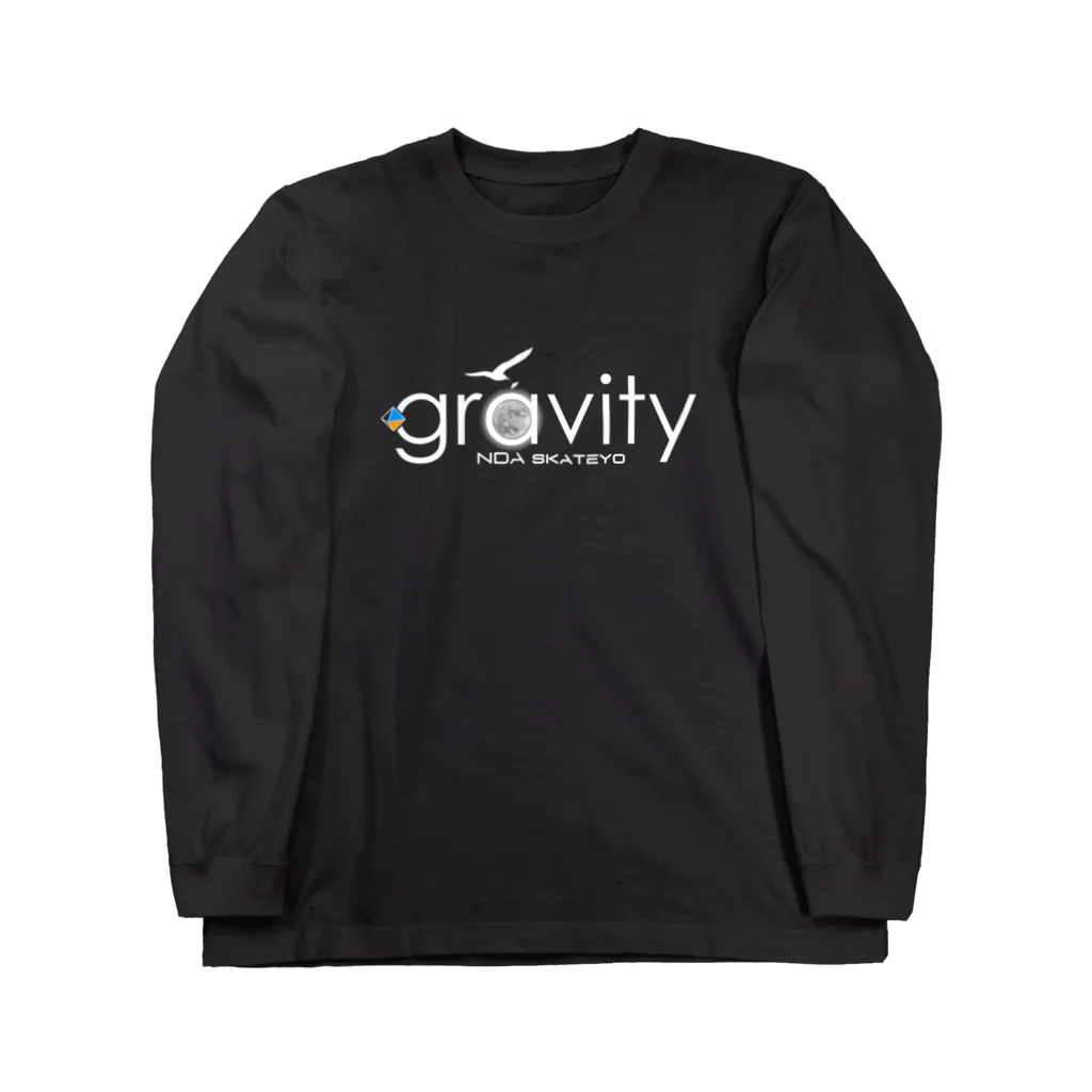 Sk8ersLoungeのGravityWhitelogo　ver2 Long Sleeve T-Shirt