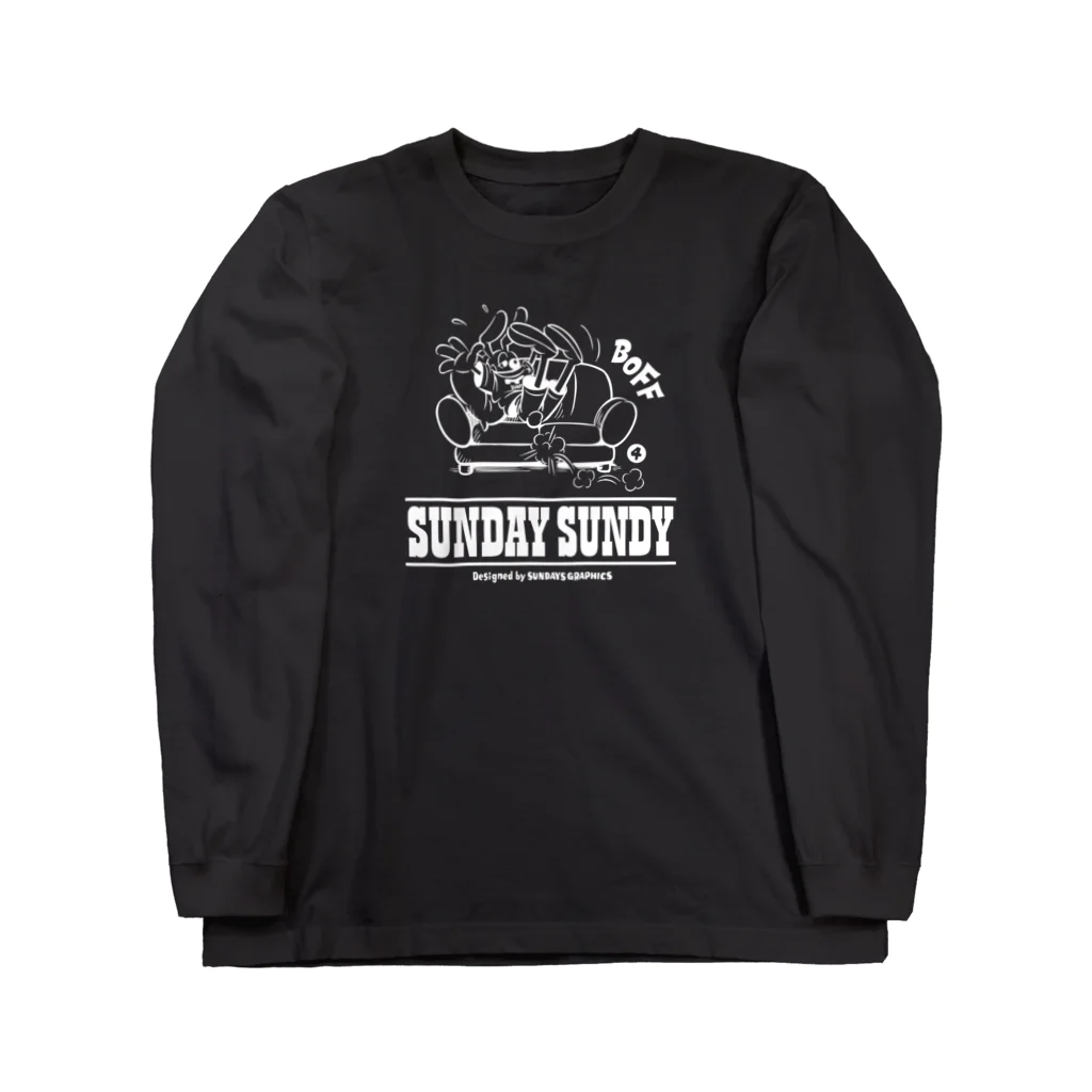 SUNDAYS GRAPHICSのSUNDAY SUNDY No.4 (白ロゴ) ロングスリーブTシャツ