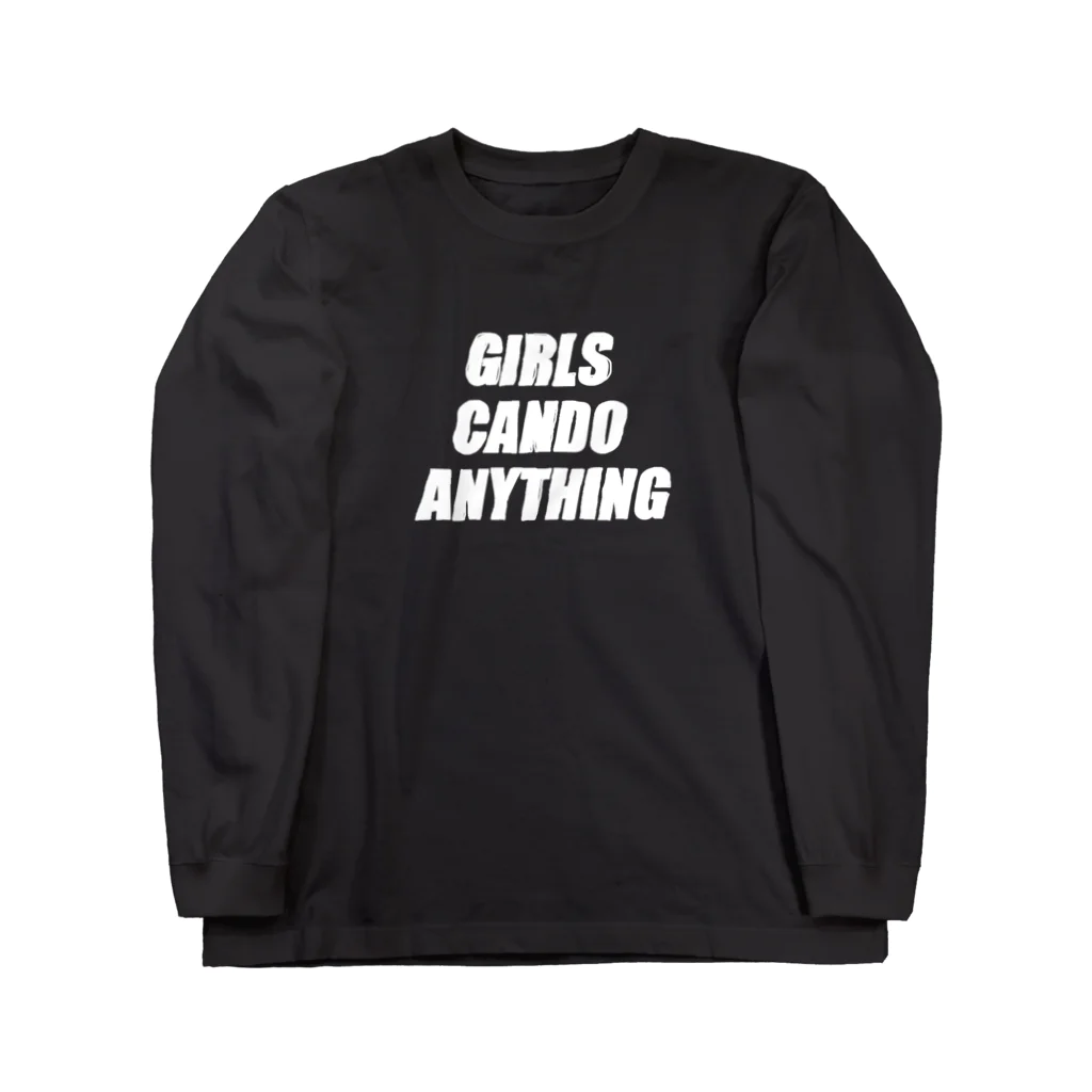 maricos shopのcan do anything (white) ロングスリーブTシャツ