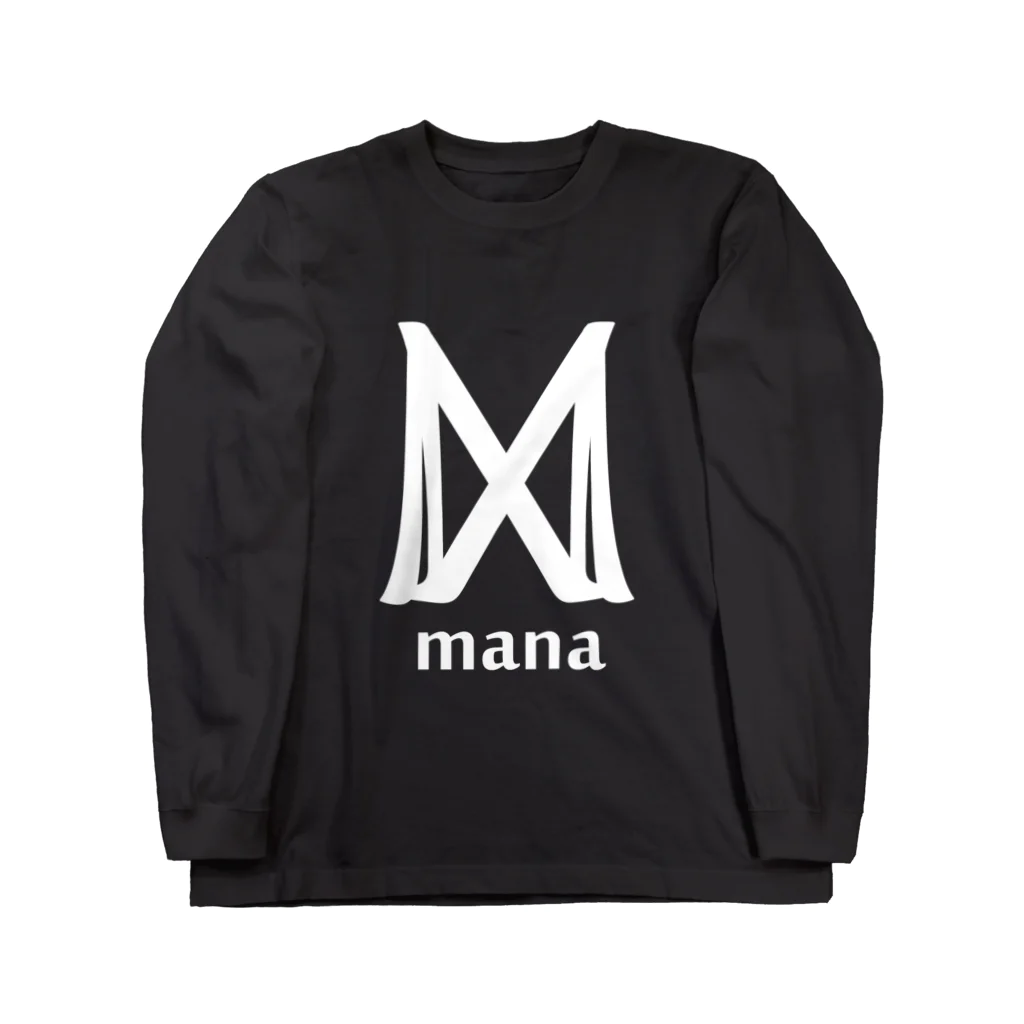 manaのmana ロングスリーブTシャツ 黒 Long Sleeve T-Shirt