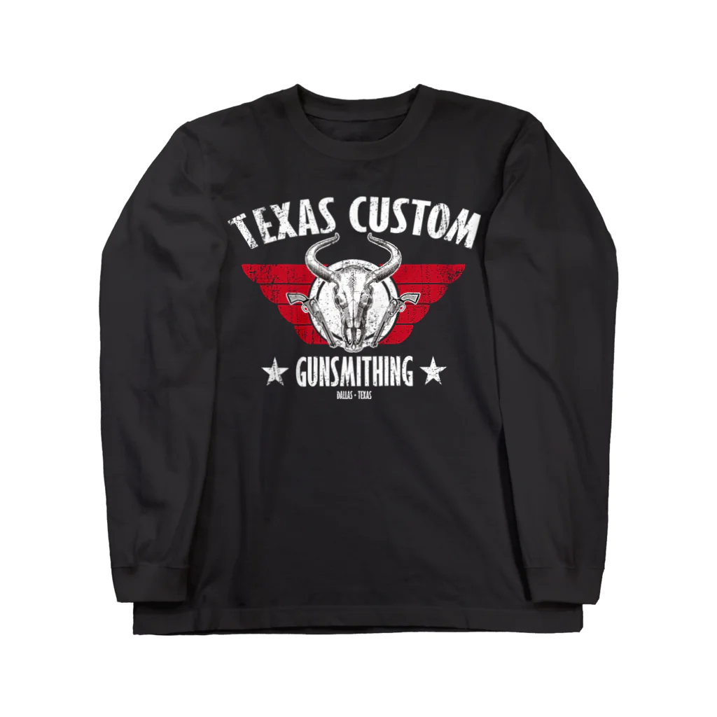 TEXAS CUSTOM GUNSMITHINGのTEXAS CUSTOM GUNSMITHING BULL SKULL Long Sleeve T-Shirt