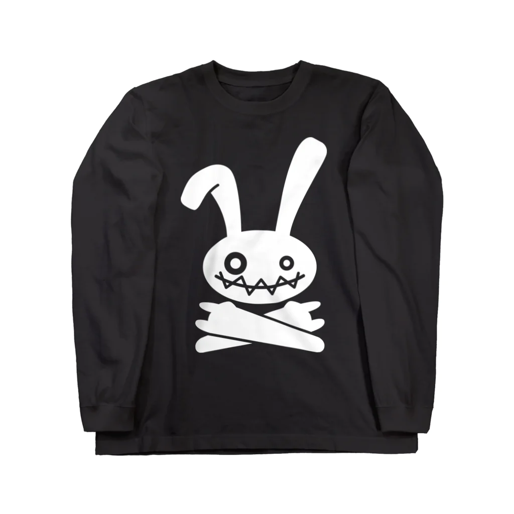 前田創作工房のHEAVY METAL BUNNY（ホワイトプリント） ロングスリーブTシャツ