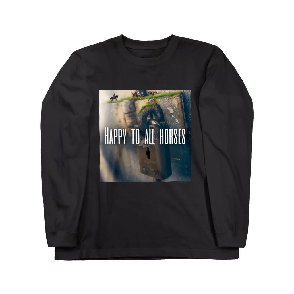 OWAYON ∞ （オワヨン　インフィニティ）の【引退馬支援企画】HAPPY TO ALL HORSES Long Sleeve T-Shirt