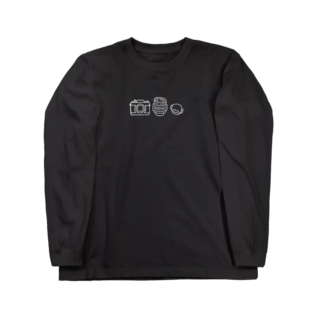 *citrineのカメラとレンズとキャップ（白線） Long Sleeve T-Shirt