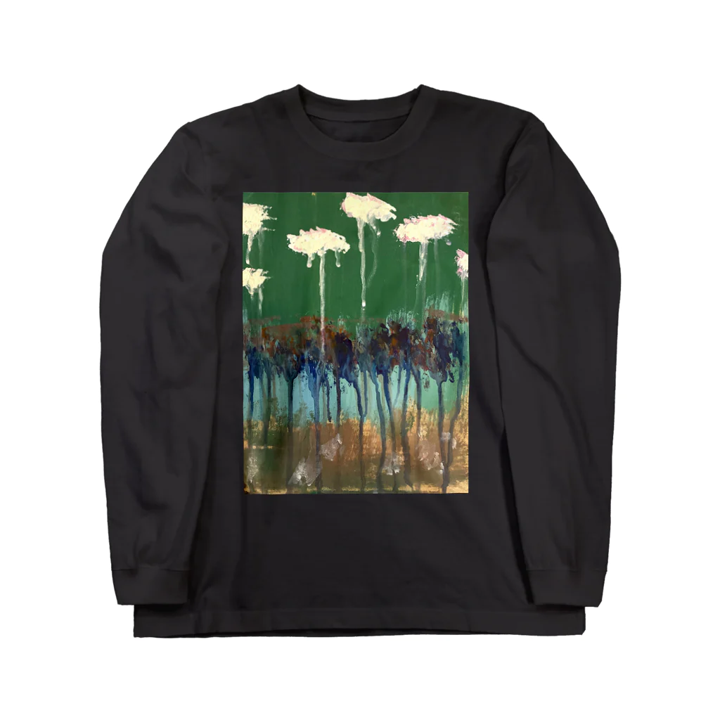 りつ、わたなべのじゆうちょう。の絵画 「 外の世界と裏の世界 」 Long Sleeve T-Shirt